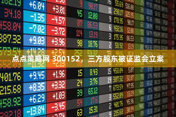 点点策略网 300152，三方股东被证监会立案