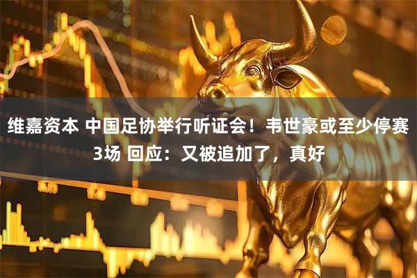 维嘉资本 中国足协举行听证会!韦世豪或至少停赛3场 回应:又被追加了,真好