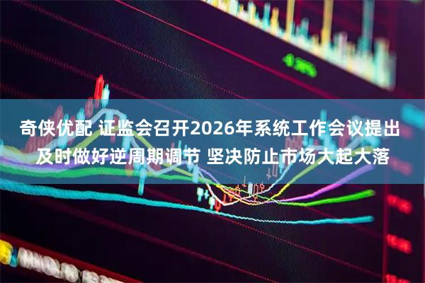 奇侠优配 证监会召开2026年系统工作会议提出 及时做好逆周期调节 坚决防止市场大起大落